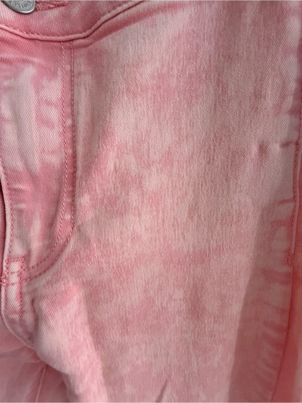 Free People We The Free Pink Acid Wash Bell Bottom Flare Jeans | Size 25